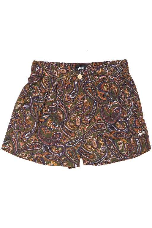 Stussy Womens Paisley HW Shorts Grey - FMKPT4302